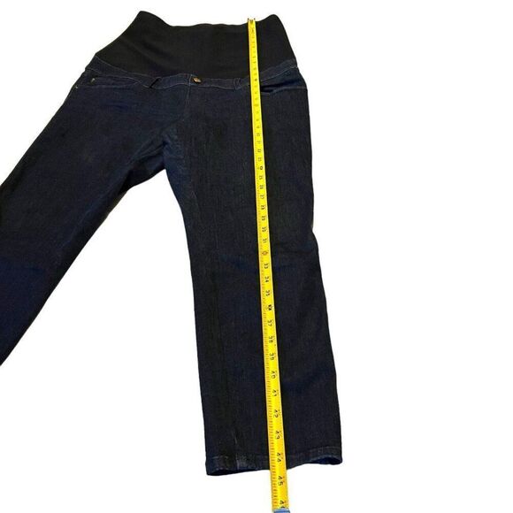 Sezane Denim Maternity Dark Jeans Mommy Pants Size 35 Large Pregnancy Clothing - Picture 6 of 10